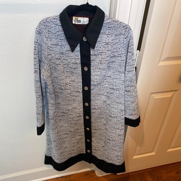 Vintage 90s Clifton Button-Down Duster Coat - Picture 1 of 6
